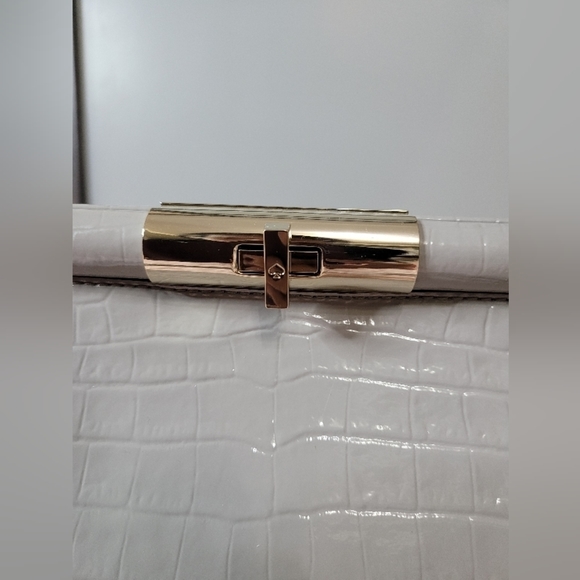 Kate Spade Knightsbridge Constance Large Satchel Tote โ Soft Taupe Croc Embossed - Picture 8 of 12